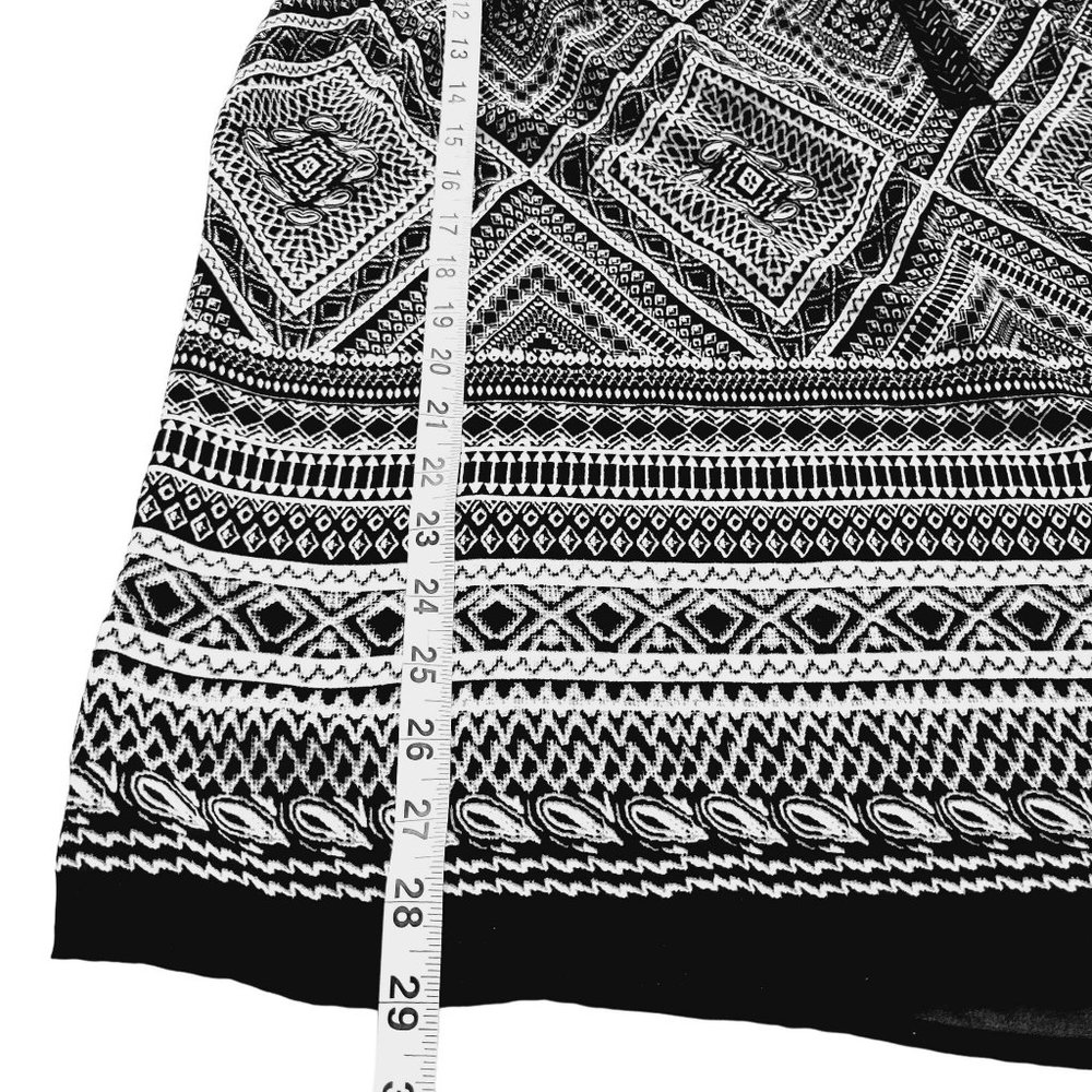 Catherines Womans Plus Size 0X 14/16W Top Blouse Black White Embellished Beads - Picture 7 of 7